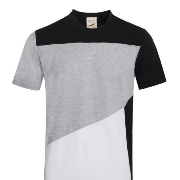 Men's Crew Neck Short Sleeve T-shirts Gray, Black and White Size Medium - Picture 1 of 5